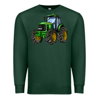 Sports Green farm tractor Premium Sweatshirt - AdoDesignShop