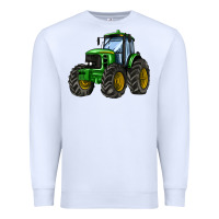 White farm tractor Premium Sweatshirt - AdoDesignShop