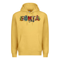 Antique Gold western christmas santa claus sunflowers and cactus Premium Hoodie - Jasminsmagicworld