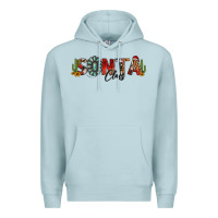 Blue Mist western christmas santa claus sunflowers and cactus Premium Hoodie - Jasminsmagicworld