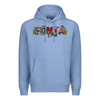 Colony Blue western christmas santa claus sunflowers and cactus Premium Hoodie - Jasminsmagicworld