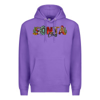 Purple western christmas santa claus sunflowers and cactus Premium Hoodie - Jasminsmagicworld