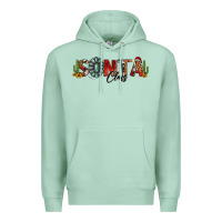 Seafoam western christmas santa claus sunflowers and cactus Premium Hoodie - Jasminsmagicworld