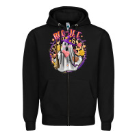 Black boo jee conchas Zipper Hoodie - Zillion Design Studio