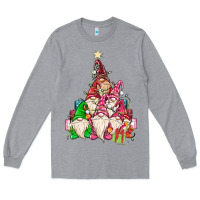 Heather Grey christmas tree Long Sleeve Tee - MaliasSmallBusiness