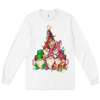 White christmas tree Long Sleeve Tee - MaliasSmallBusiness