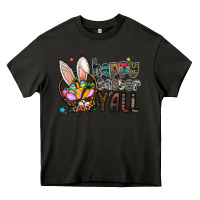Asphalt happy easter y all Heavy Core Tee - CowhideDigitalArt