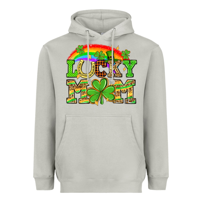 One Lucky Mom St. Patricks Day Heavyweight Hoodie by Neo Western | Teevron