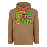 Toasted Coconut One lucky mom St. Patricks Day Heavyweight Hoodie - Neo Western