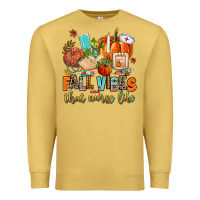 Antique Gold fall vibes and that nurse life Premium Sweatshirt - AdoDesignShop