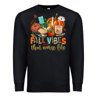 Black fall vibes and that nurse life Premium Sweatshirt - AdoDesignShop