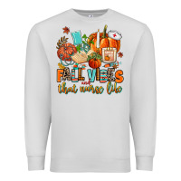 Dove Grey fall vibes and that nurse life Premium Sweatshirt - AdoDesignShop