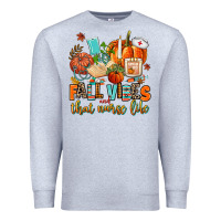 Heather Grey fall vibes and that nurse life Premium Sweatshirt - AdoDesignShop