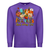Purple fall vibes and that nurse life Premium Sweatshirt - AdoDesignShop