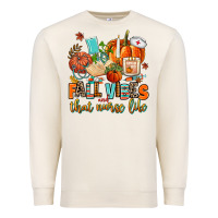 Sandshell fall vibes and that nurse life Premium Sweatshirt - AdoDesignShop