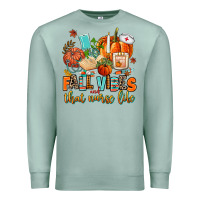 Seafoam fall vibes and that nurse life Premium Sweatshirt - AdoDesignShop