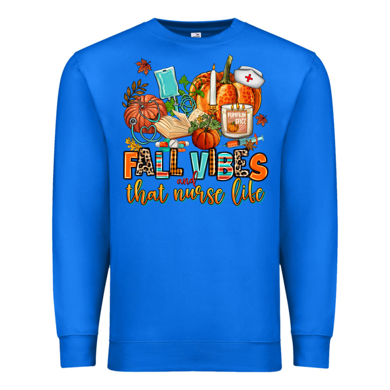 Fall Vibes And That Nurse Life Premium Sweatshirt by AdoDesignShop | Teevron