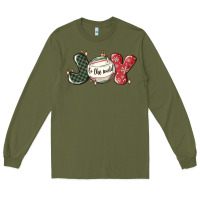 Army Green joy to the world Long Sleeve Tee - MaliasSmallBusiness