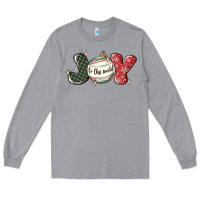 Heather Grey joy to the world Long Sleeve Tee - MaliasSmallBusiness