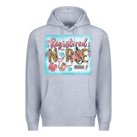 Heather Grey Western Registered Nurse Premium Hoodie - LillyAllenDesigns