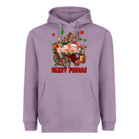 Lavender merry pig mas Heavyweight Hoodie - FaDigitalArtStudio