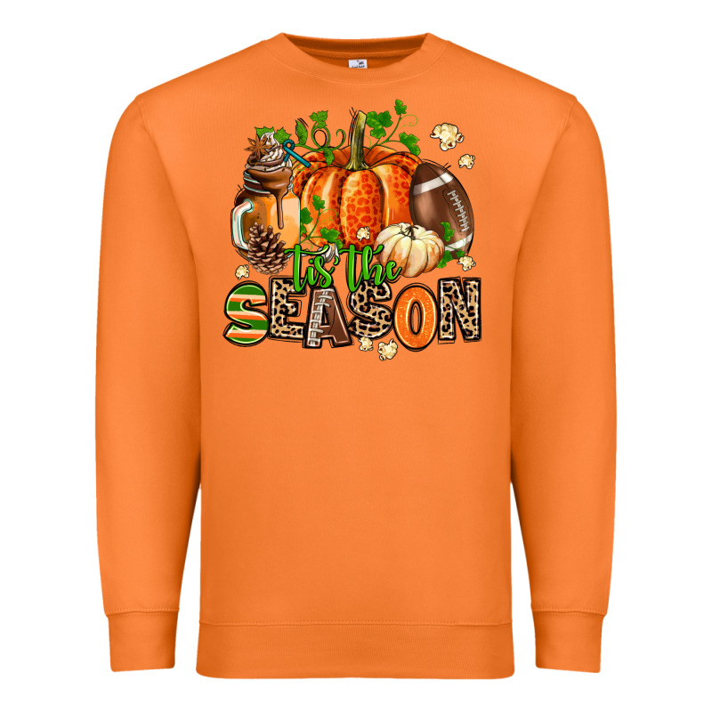 Fall And American Football Tis The Season Premium Sweatshirt by AdoDesignShop | Teevron