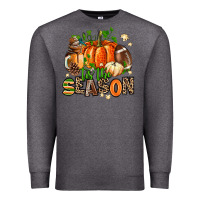 Charcoal Heather fall and american football tis the season Premium Sweatshirt - AdoDesignShop
