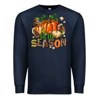 Navy fall and american football tis the season Premium Sweatshirt - AdoDesignShop