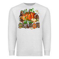 Oatmeal Heather fall and american football tis the season Premium Sweatshirt - AdoDesignShop