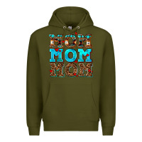 Army Green mom mom mom Premium Hoodie - AdoDesignShop