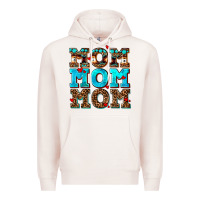 Pale Pink mom mom mom Premium Hoodie - AdoDesignShop