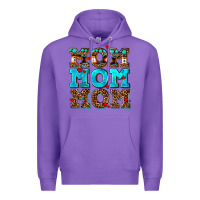 Purple mom mom mom Premium Hoodie - AdoDesignShop