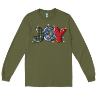 Army Green joy christmas lights Long Sleeve Tee - MaliasSmallBusiness