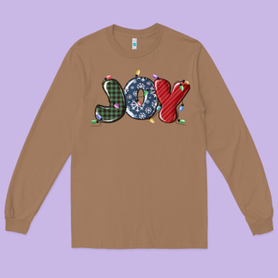 Long Sleeve Tee joy christmas lights