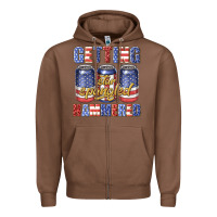 Chestnut getting star spangled hammared Zipper Hoodie - texasbilliewilder