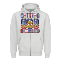 Dove Grey getting star spangled hammared Zipper Hoodie - texasbilliewilder