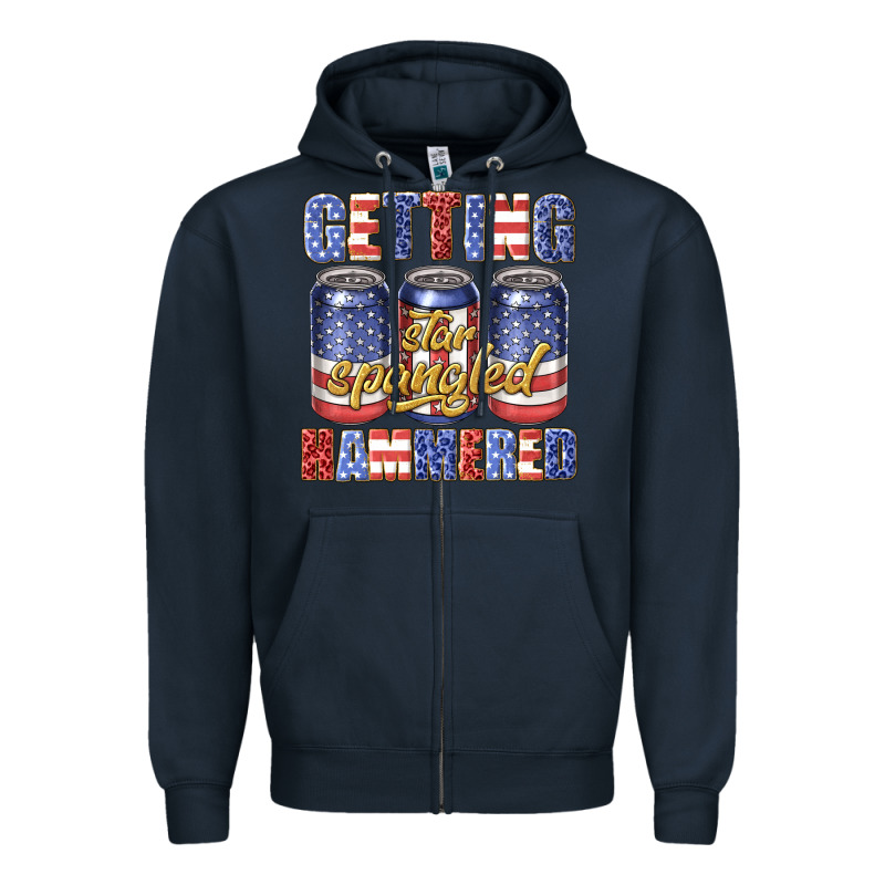Getting Star Spangled Hammared Zipper Hoodie by texasbilliewilder | Teevron