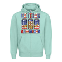Seafoam getting star spangled hammared Zipper Hoodie - texasbilliewilder