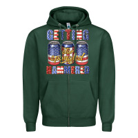 Sports Green getting star spangled hammared Zipper Hoodie - texasbilliewilder
