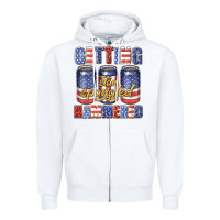 White getting star spangled hammared Zipper Hoodie - texasbilliewilder