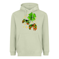 Matcha St. Patrick's Day with game control and clover Heavyweight Hoodie - Neo Western