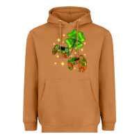 Meerkat St. Patrick's Day with game control and clover Heavyweight Hoodie - Neo Western