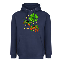 Navy St. Patrick's Day with game control and clover Heavyweight Hoodie - Neo Western