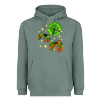 Sage St. Patrick's Day with game control and clover Heavyweight Hoodie - Neo Western