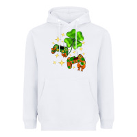 White St. Patrick's Day with game control and clover Heavyweight Hoodie - Neo Western