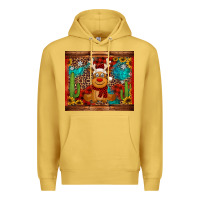 Antique Gold western christmas reindeer Premium Hoodie - Jasminsmagicworld