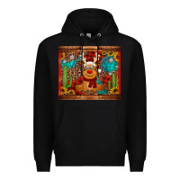 Black western christmas reindeer Premium Hoodie - Jasminsmagicworld