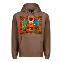 Chestnut western christmas reindeer Premium Hoodie - Jasminsmagicworld