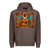 Coffee western christmas reindeer Premium Hoodie - Jasminsmagicworld