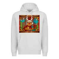 Dove Grey western christmas reindeer Premium Hoodie - Jasminsmagicworld